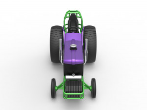 Small block Pulling tractor Scale 1 to 25 Modèles 3D en vedette