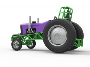 Small block Pulling tractor Scale 1 to 25 Modèles 3D en vedette