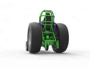Small block Pulling tractor Scale 1 to 25 3D Print Model