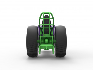 Small block Pulling tractor Scale 1 to 25 Modèles 3D en vedette