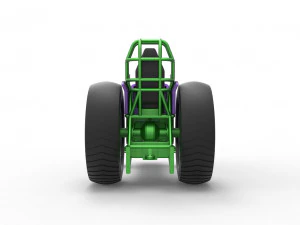 Small block Pulling tractor Scale 1 to 25 3D Print Model