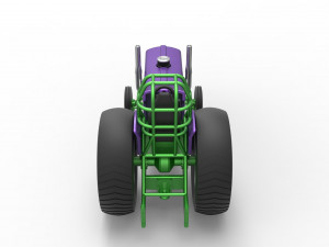 Small block Pulling tractor Scale 1 to 25 Modèles 3D en vedette