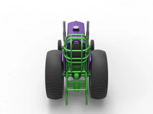 Small block Pulling tractor Scale 1 to 25 3D Print Model