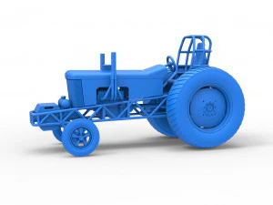 Small block Pulling tractor Scale 1 to 25 3D Print Model
