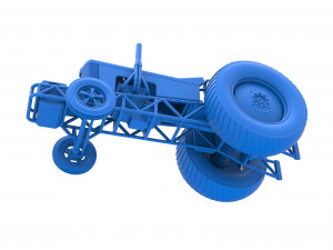 Small block Pulling tractor Scale 1 to 25 Modèles 3D en vedette