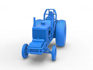 Small block Pulling tractor Scale 1 to 25 3D Print Model