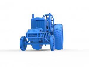 Small block Pulling tractor Scale 1 to 25 3D Print Model