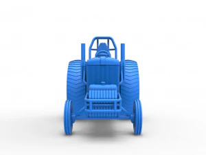 Small block Pulling tractor Scale 1 to 25 3D Print Model