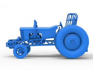 Small block Pulling tractor Scale 1 to 25 3D Print Model