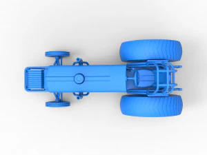 Small block Pulling tractor Scale 1 to 25 3D Print Model