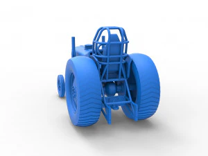 Small block Pulling tractor Scale 1 to 25 3D Print Model