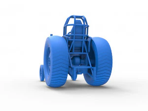 Small block Pulling tractor Scale 1 to 25 3D Print Model