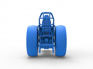 Small block Pulling tractor Scale 1 to 25 Modèles 3D en vedette