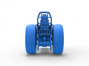 Small block Pulling tractor Scale 1 to 25 3D Print Model