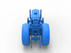 Small block Pulling tractor Scale 1 to 25 3D Print Model