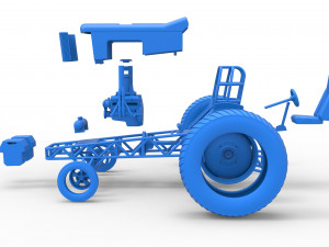 Small block Pulling tractor Scale 1 to 25 Modèles 3D en vedette