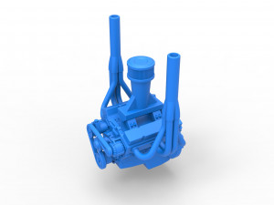 Engine of Small block Pulling tractor Scale 1 to 25 Modèles 3D en vedette