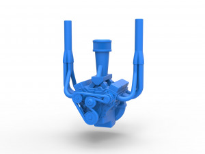 Engine of Small block Pulling tractor Scale 1 to 25 Modèles 3D en vedette