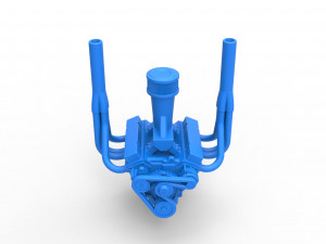Engine of Small block Pulling tractor Scale 1 to 25 Modèles 3D en vedette