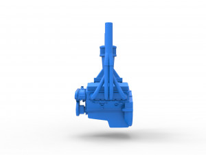 Engine of Small block Pulling tractor Scale 1 to 25 Modèles 3D en vedette