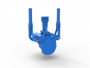 Engine of Small block Pulling tractor Scale 1 to 25 Modèles 3D en vedette