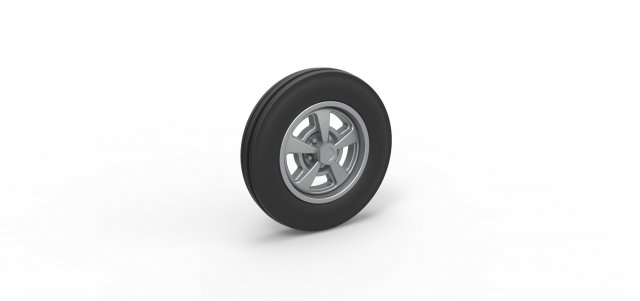 Front wheel of Small block Pulling tractor Scale 1 to 25 3D Принт Модель .c4d .max .obj .3ds .fbx .stl .blend 