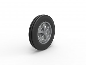Front wheel of Small block Pulling tractor Scale 1 to 25 3D Принт Модель