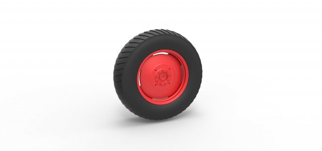 Rear wheel of Small block Pulling tractor Scale 1 to 25 Model do druku 3D .c4d .max .obj .3ds .fbx .stl .blend 