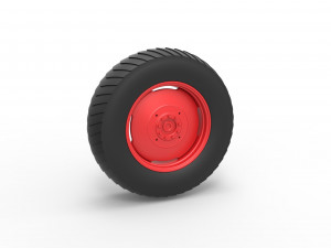 Rear wheel of Small block Pulling tractor Scale 1 to 25 3D प्रिंट मॉडल