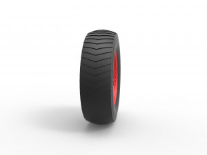 Rear wheel of Small block Pulling tractor Scale 1 to 25 Model do druku 3D