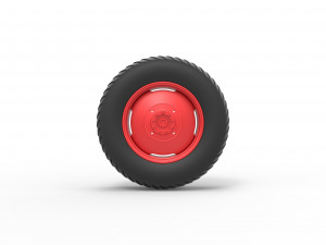 Rear wheel of Small block Pulling tractor Scale 1 to 25 Model do druku 3D