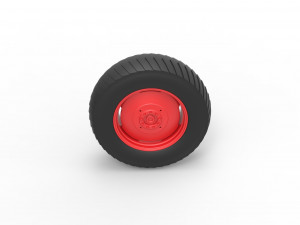 Rear wheel of Small block Pulling tractor Scale 1 to 25 Model do druku 3D