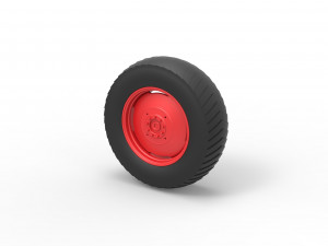 Rear wheel of Small block Pulling tractor Scale 1 to 25 Model do druku 3D
