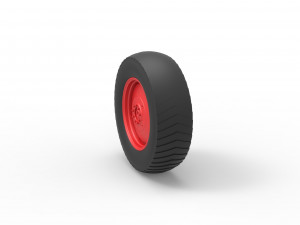 Rear wheel of Small block Pulling tractor Scale 1 to 25 Model do druku 3D