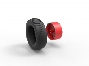 Rear wheel of Small block Pulling tractor Scale 1 to 25 Model do druku 3D