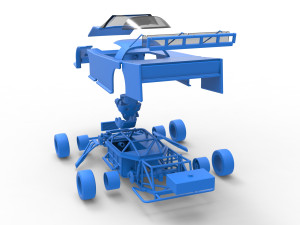 Asphalt Outlaw Super late model Scale 1 to 25 Modello di stampa 3D