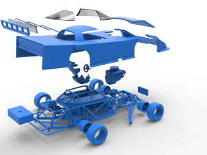 Asphalt Outlaw Super late model Scale 1 to 25 3D Print Model