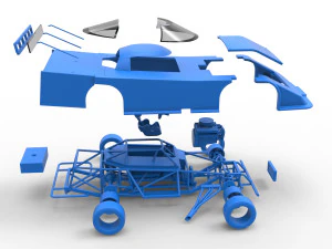 Asphalt Outlaw Super late model Scale 1 to 25 3D Print Model