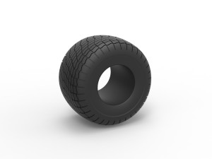 Monster Jam tire 33 Scale 1 to 25 3D Print Model