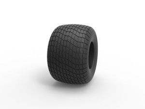Monster Jam tire 33 Scale 1 to 25 3D Print Model