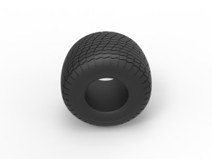 Monster Jam tire 33 Scale 1 to 25 3D Print Model