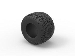 Monster Jam tire 33 Scale 1 to 25 3D Print Model