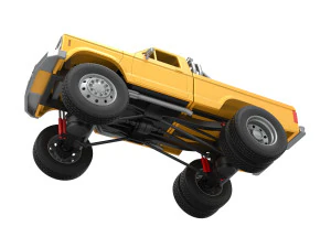 Monster Truck with semi truck wheels Scale 1 to 25 3D Print Model