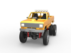 Monster Truck with semi truck wheels Scale 1 to 25 3Dプリントモデル