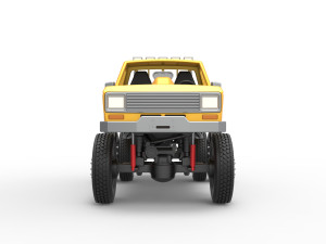 Monster Truck with semi truck wheels Scale 1 to 25 3Dプリントモデル