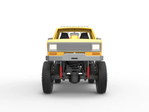 Monster Truck with semi truck wheels Scale 1 to 25 3D Print Model