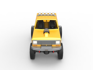 Monster Truck with semi truck wheels Scale 1 to 25 3Dプリントモデル