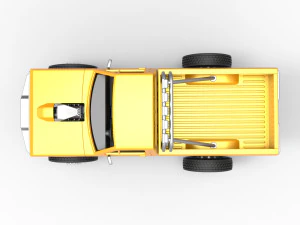 Monster Truck with semi truck wheels Scale 1 to 25 3D Print Model