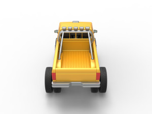 Monster Truck with semi truck wheels Scale 1 to 25 3Dプリントモデル