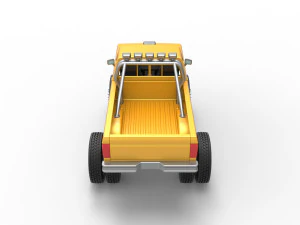 Monster Truck with semi truck wheels Scale 1 to 25 3D Print Model
